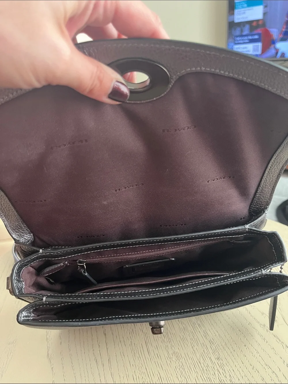 Coach Cassie Crossbody / Metallic Graphite & Novelty Strap - Picture 8 of 17